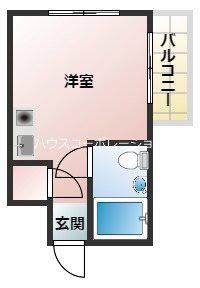 メゾンドアトラー(ワンルーム/4階)の間取り写真