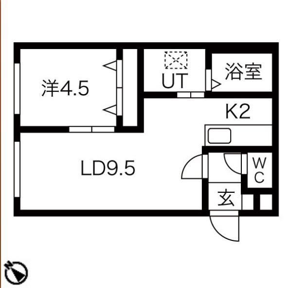 クレール風香I(1LDK/4階)の間取り写真