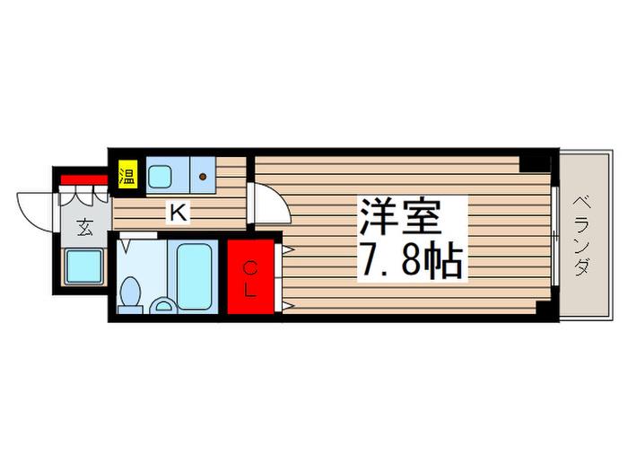 シティハイツ新小岩(1K/3階)の間取り写真