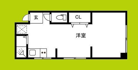 ハイツフルネス(ワンルーム/4階)の間取り写真