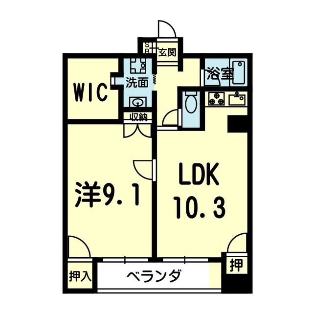 あふれかHOUSE(1LDK/4階)の間取り写真