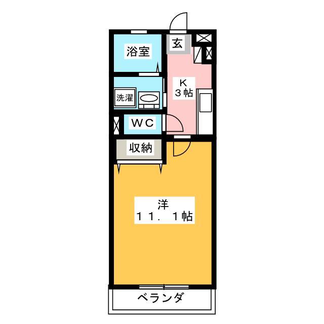 ミュゼ草薙(1K/1階)の間取り写真