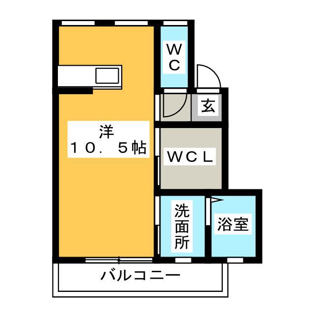 CASA(ワンルーム/1階)の間取り写真