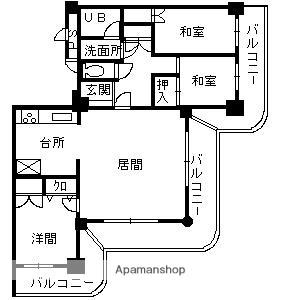 ストークマンション鹿児島(3LDK/4階)の間取り写真