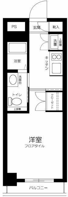 プログレス下高井戸(1K/3階)の間取り写真
