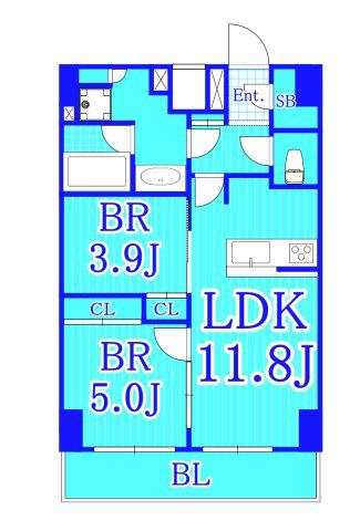 シティラックスヨコハマ(2SLDK/6階)の間取り写真