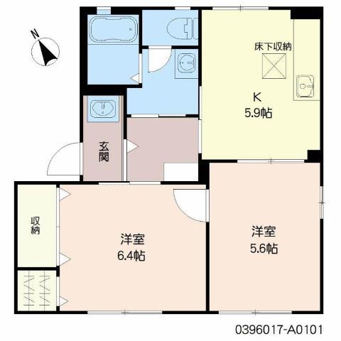サンヒルズ宇佐(2K/1階)の間取り写真