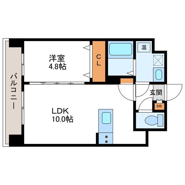 ルラシオン北9条通(1LDK/6階)の間取り写真