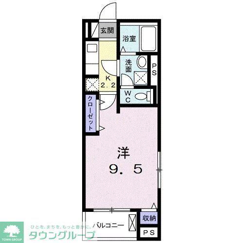ルミエール(1K/2階)の間取り写真