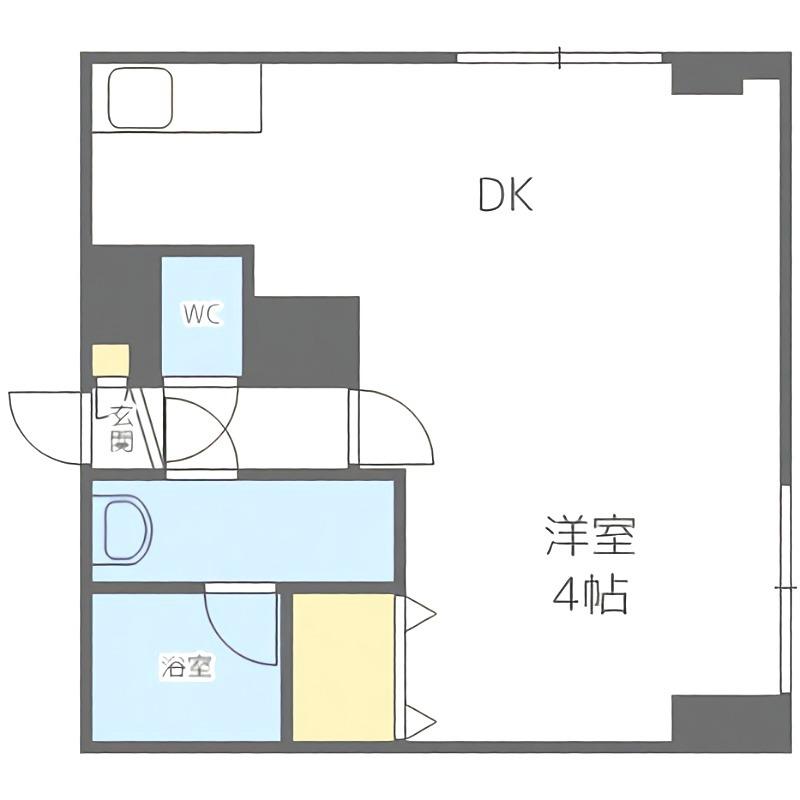 LEE苗穂駅前ビル(1LDK/7階)の間取り写真