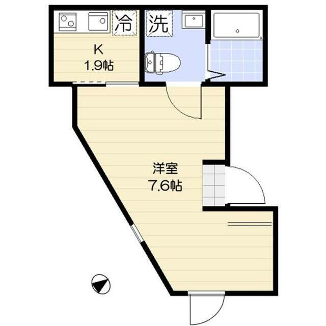 アライズ(1K/2階)の間取り写真