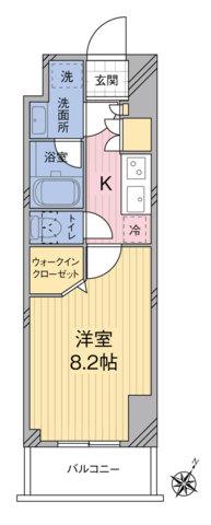 MODIER HATAGAYA(1K/9階)の間取り写真