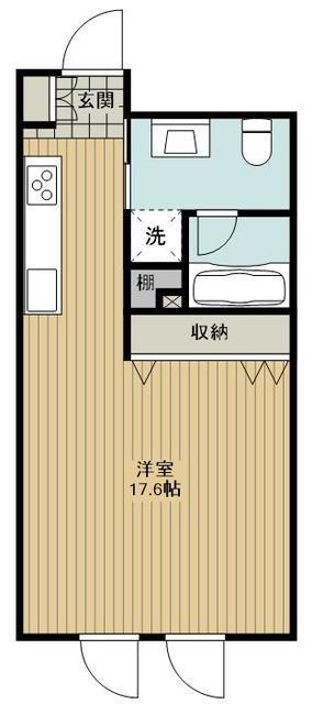 ゼルコヴァ(ワンルーム/5階)の間取り写真