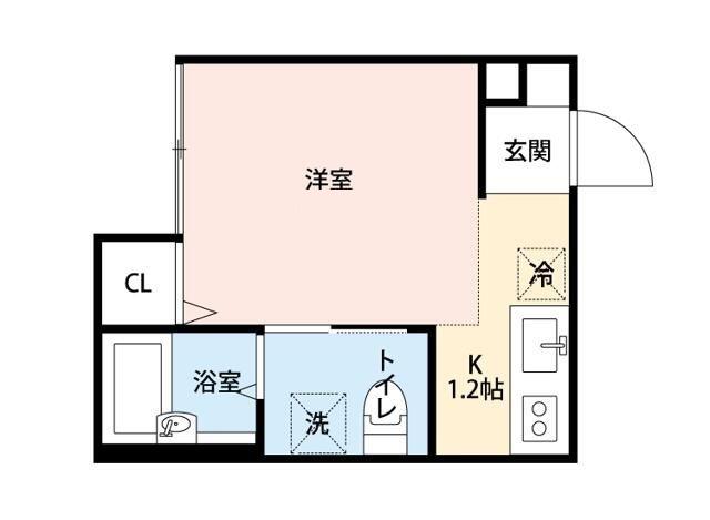 アーバンハウス新松戸(ワンルーム/2階)の間取り写真