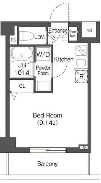 ディームス浦安(ワンルーム/1階)の間取り写真