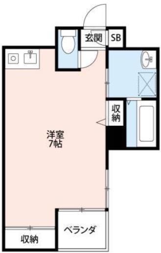 ＪＲ京浜東北線 川口駅 徒歩12分 3階建 築21年(ワンルーム/2階)の間取り写真