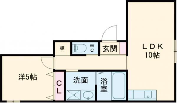 Kパラッツォ神戸元町通(1LDK/3階)の間取り写真