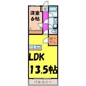 コーポトシ(1LDK/3階)の間取り写真