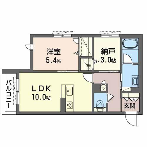 シャーメゾン セレノ(1SLDK/2階)の間取り写真