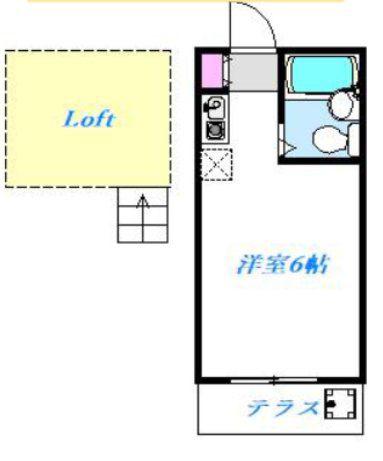 ジュネス上福岡II(ワンルーム/1階)の間取り写真