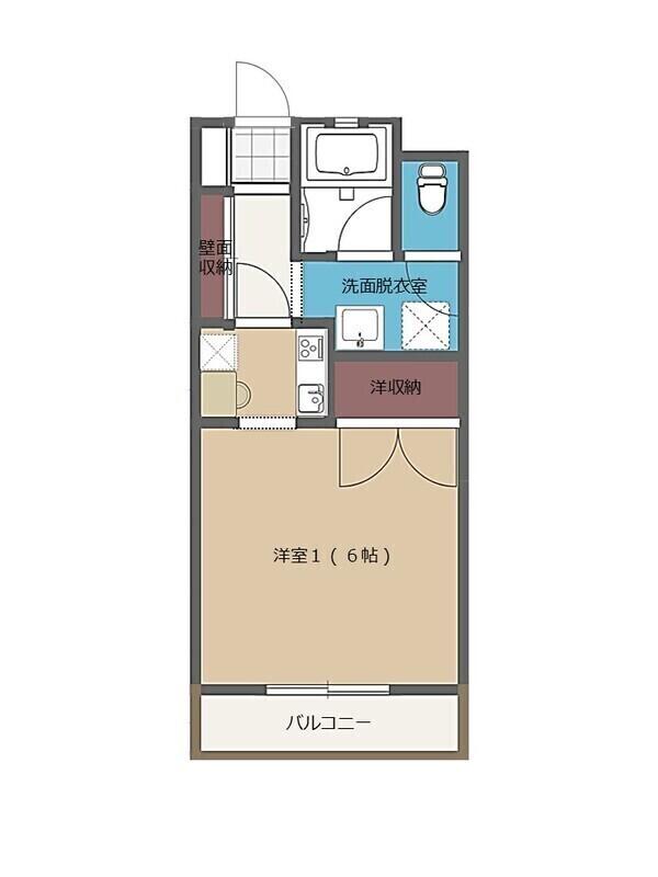 ユースハイムくまなん(ワンルーム/3階)の間取り写真