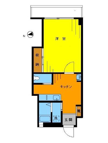 シャンボール新高円寺(1K/8階)の間取り写真