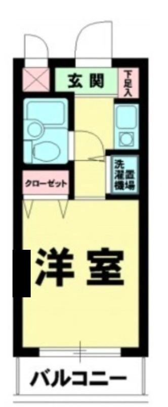 ライオンズマンション仲六郷(1K/1階)の間取り写真