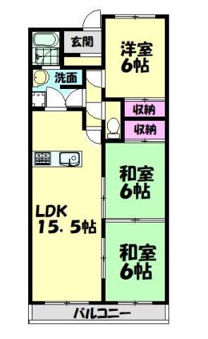 セルサス和泉(3LDK/5階)の間取り写真