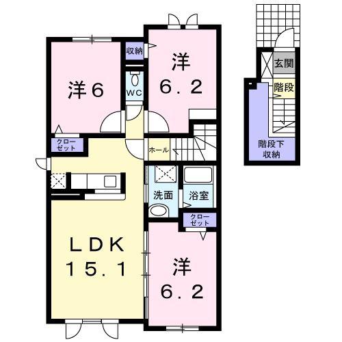 レイクウッド澄川(3LDK/2階)の間取り写真
