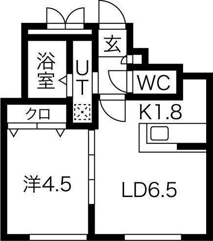 METAMORPHOSIS(1LDK/2階)の間取り写真