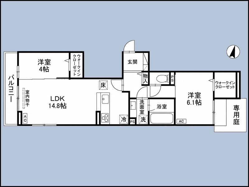 CRESTA(2LDK/2階)の間取り写真