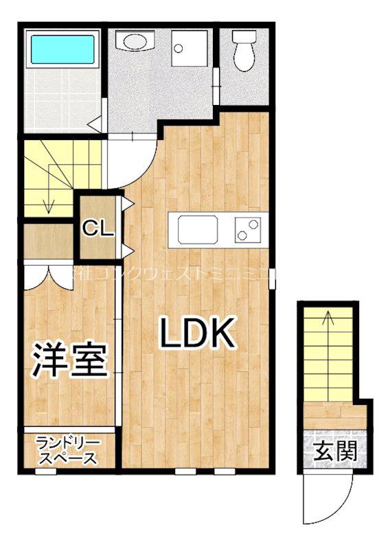 鷹飼町北 FIRST STAGE(1LDK/2階)の間取り写真