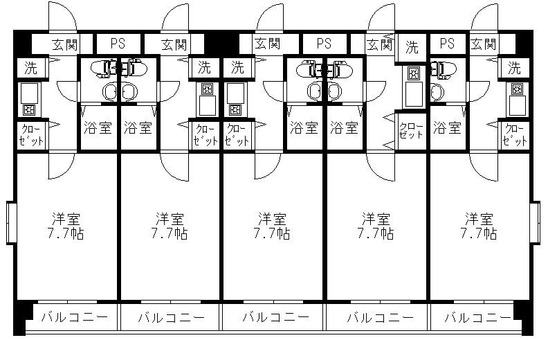 HONESTY高宮(1K/2階)の間取り写真