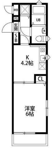 CASA YOKOHAMABSHI(1K/3階)の間取り写真