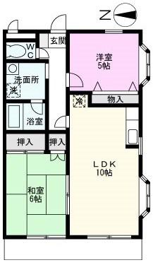 ウッドビレッジ(2LDK/1階)の間取り写真