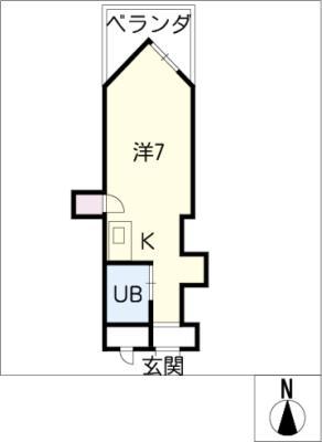 メゾン大進(ワンルーム/3階)の間取り写真