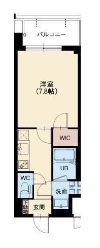 スプランディット王子公園(1K/4階)の間取り写真