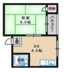 タマキハイツ(1DK/2階)の間取り写真