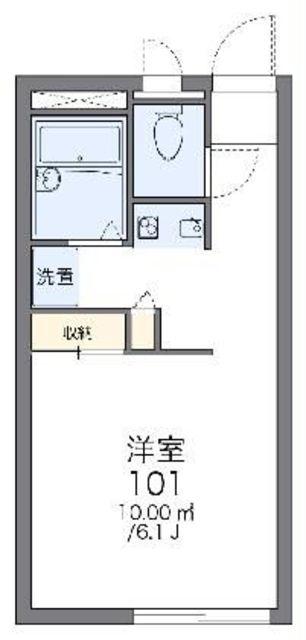 レオパレスジュロミラ(1K/1階)の間取り写真