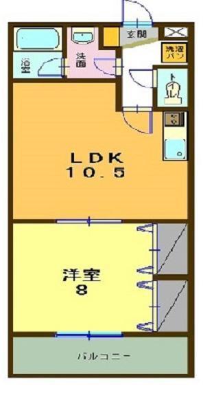 ヴィブレエクセレンス(1LDK/1階)の間取り写真