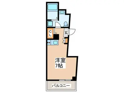 MEIKAI(ワンルーム/4階)の間取り写真