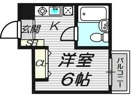 ベストレジデンス相川IV(ワンルーム/1階)の間取り写真