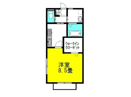 ラフォンテ・レパードII(1K/1階)の間取り写真