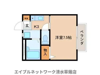 スエヒロ参番館(1K/1階)の間取り写真