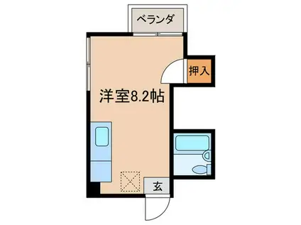 中村マンション(ワンルーム/4階)の間取り写真