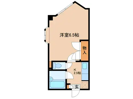 ハイツ古都(1K/3階)の間取り写真