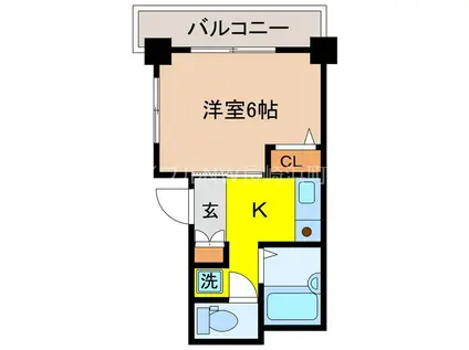 フォーレ諏訪参道(1K/7階)の間取り写真