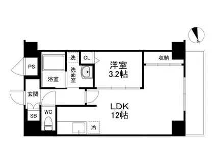 A-MON金閣寺NEKI(1LDK/4階)の間取り写真
