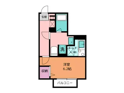 GRANPASEO西新宿(ワンルーム/2階)の間取り写真