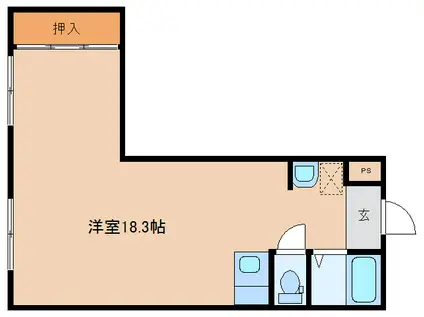サンケイマンション第9ビル(ワンルーム/4階)の間取り写真